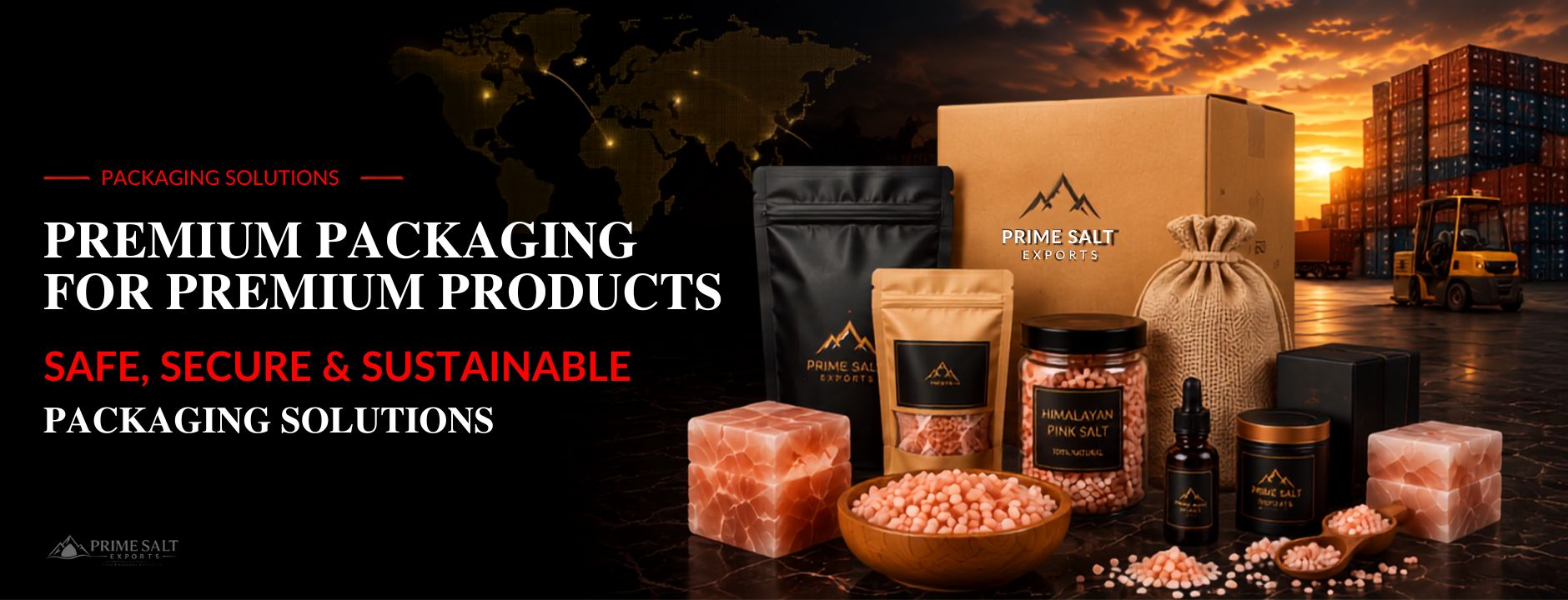Packaging Solutions - Prime Salt Exports - Main Banner Desktop